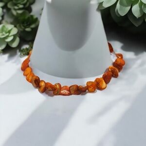 Orange Coral Statement Necklace